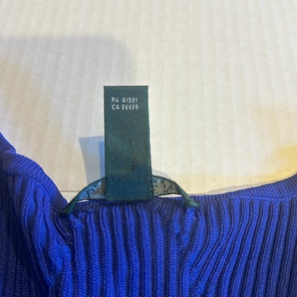 Lauren Ralph Lauren slinky cobalt blue dress stretchable with round scoop neck - Picture 8 of 9